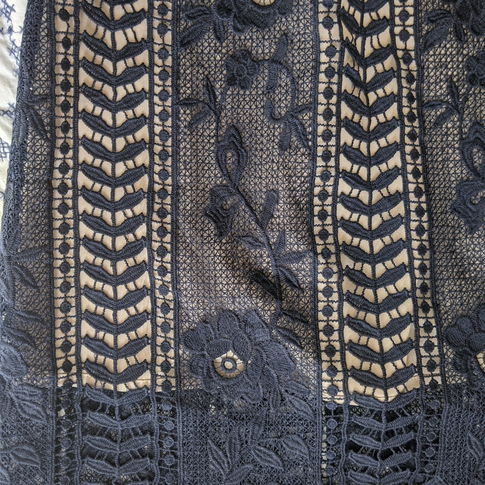 NWT Just Me navy lace dress - Picture 6 of 8